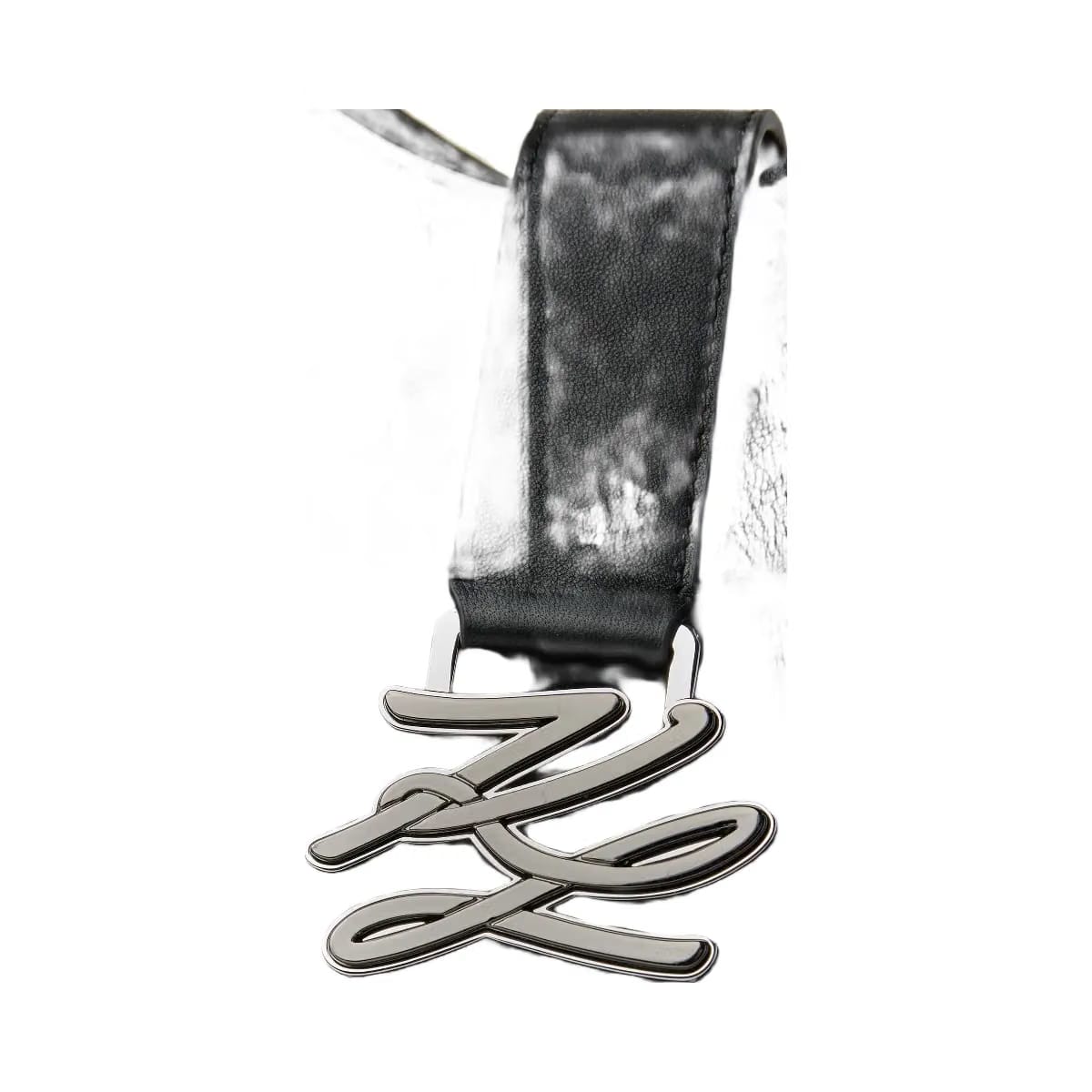 Karl Lagerfeld Autograph Swing Hobo Bag Black Gunmetal