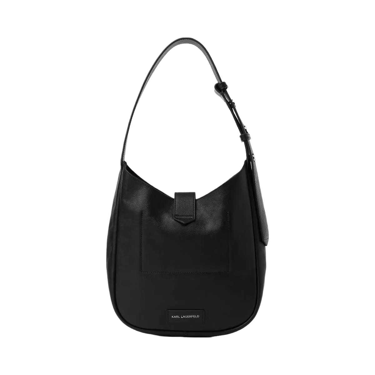 Karl Lagerfeld Autograph Swing Hobo Bag Black Gunmetal