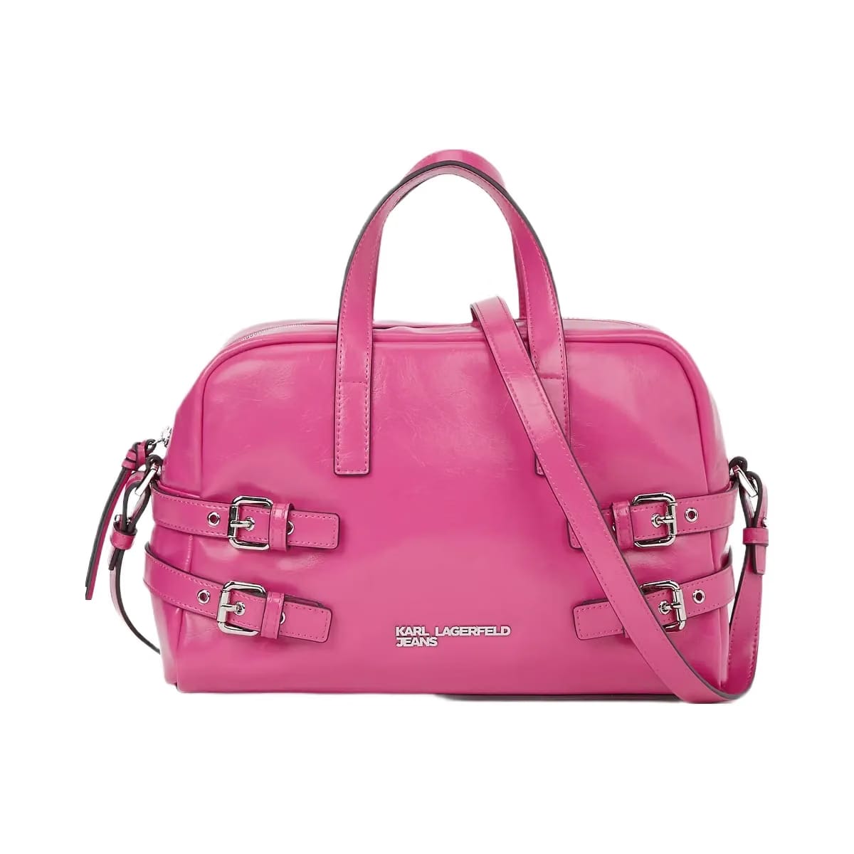 Karl Lagerfeld Buckle Bowling Bag Very Berry