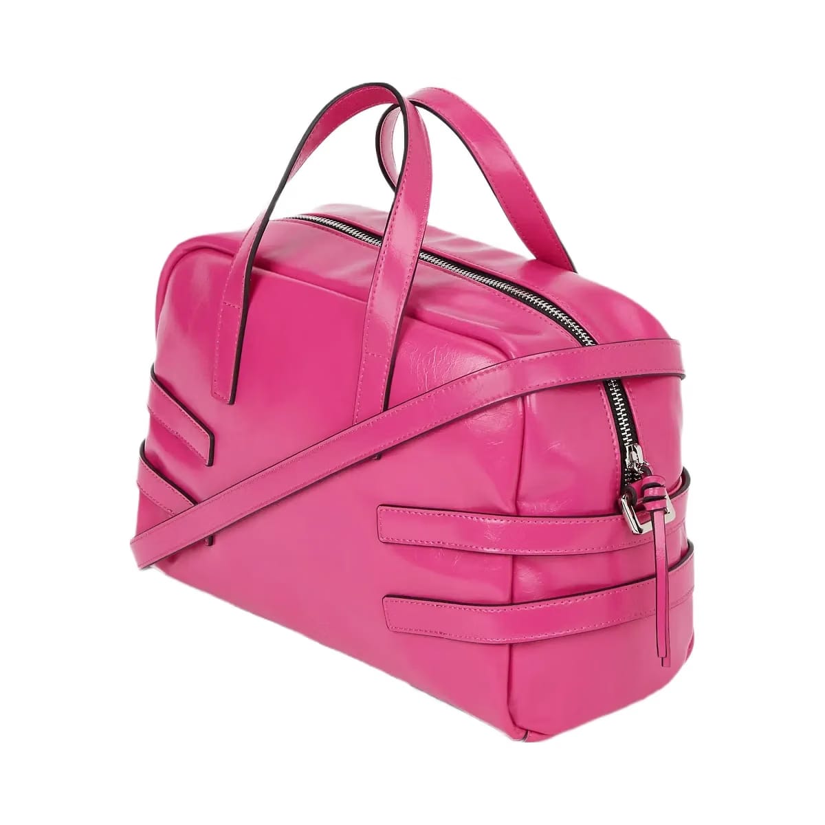 Karl Lagerfeld Buckle Bowling Bag Very Berry