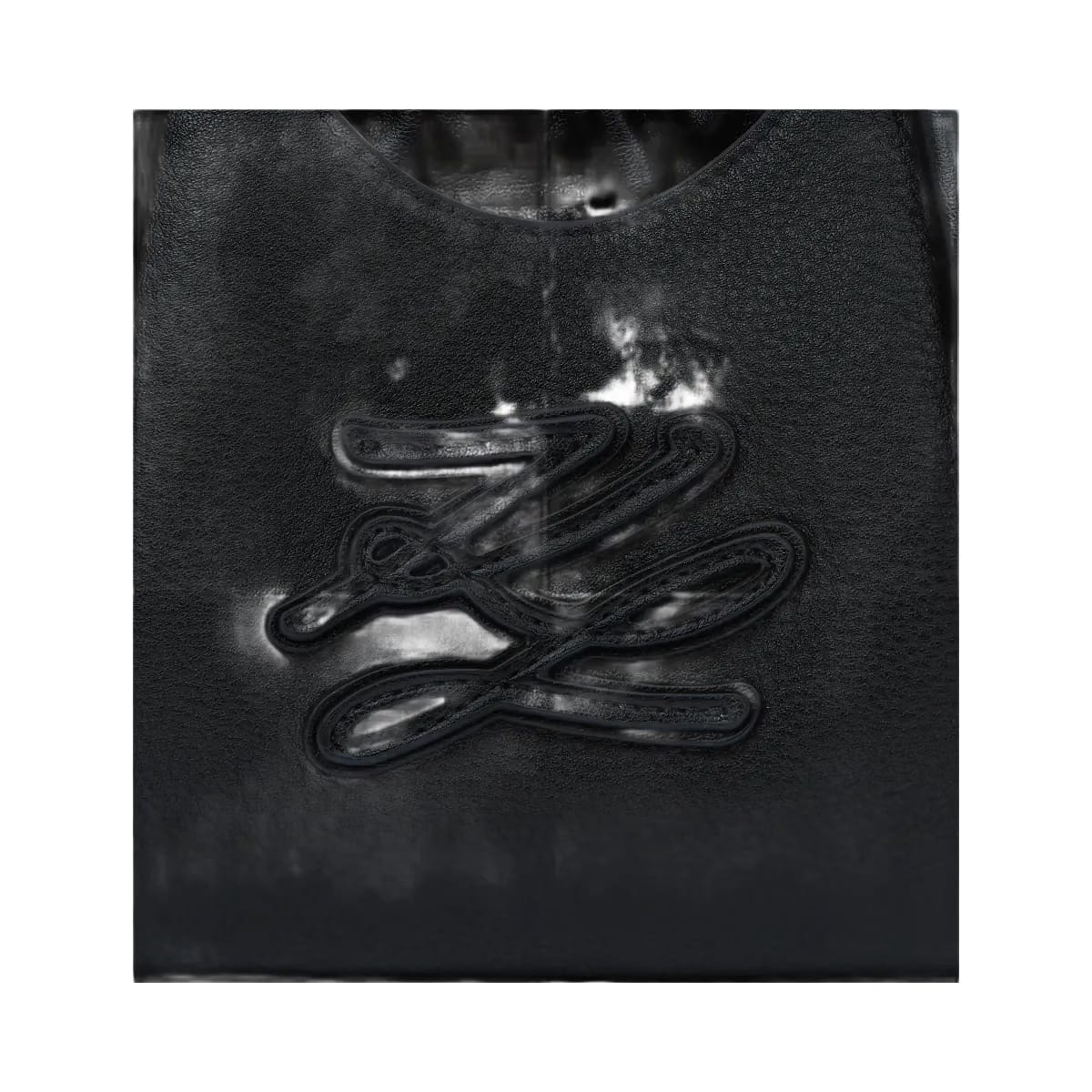 Karl Lagerfeld Autograph Patch Mini Tote Bag Black Nickel