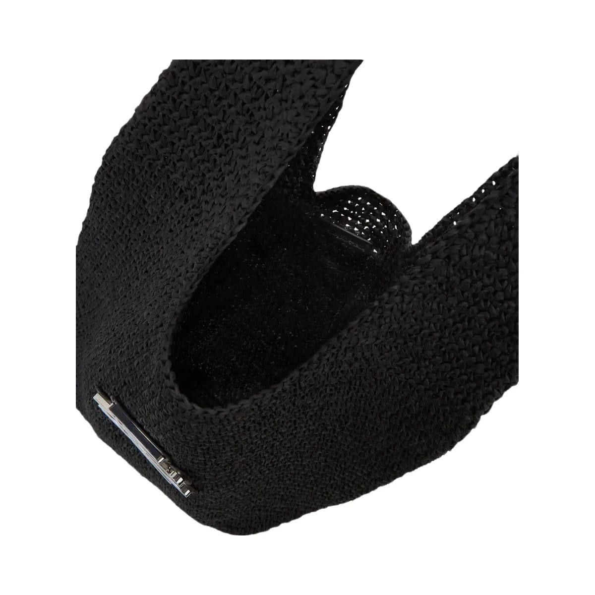 Karl Lagerfeld Autograph Crochet Hobo Bag Black