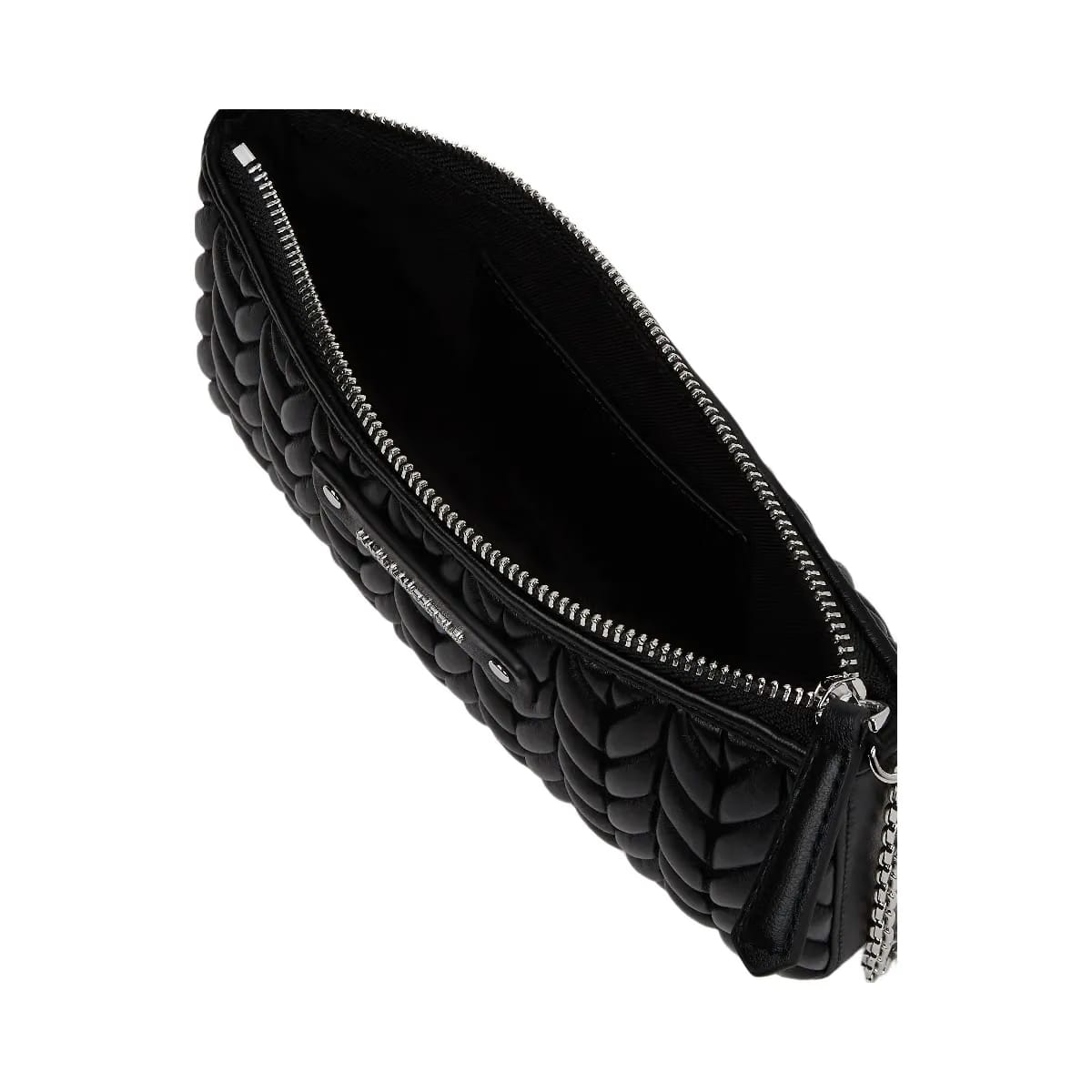 Karl Lagerfeld Weave Mini Shoulder Bag Black Nickel