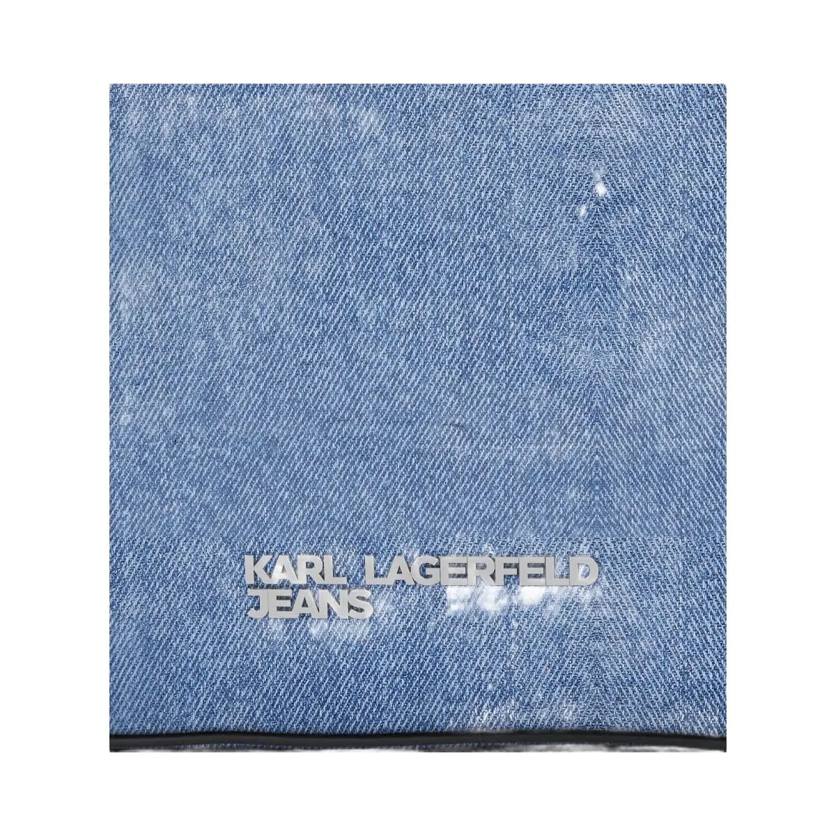 Karl Lagerfeld Denim Buckle Shoulder Bag Standard Blue Denim