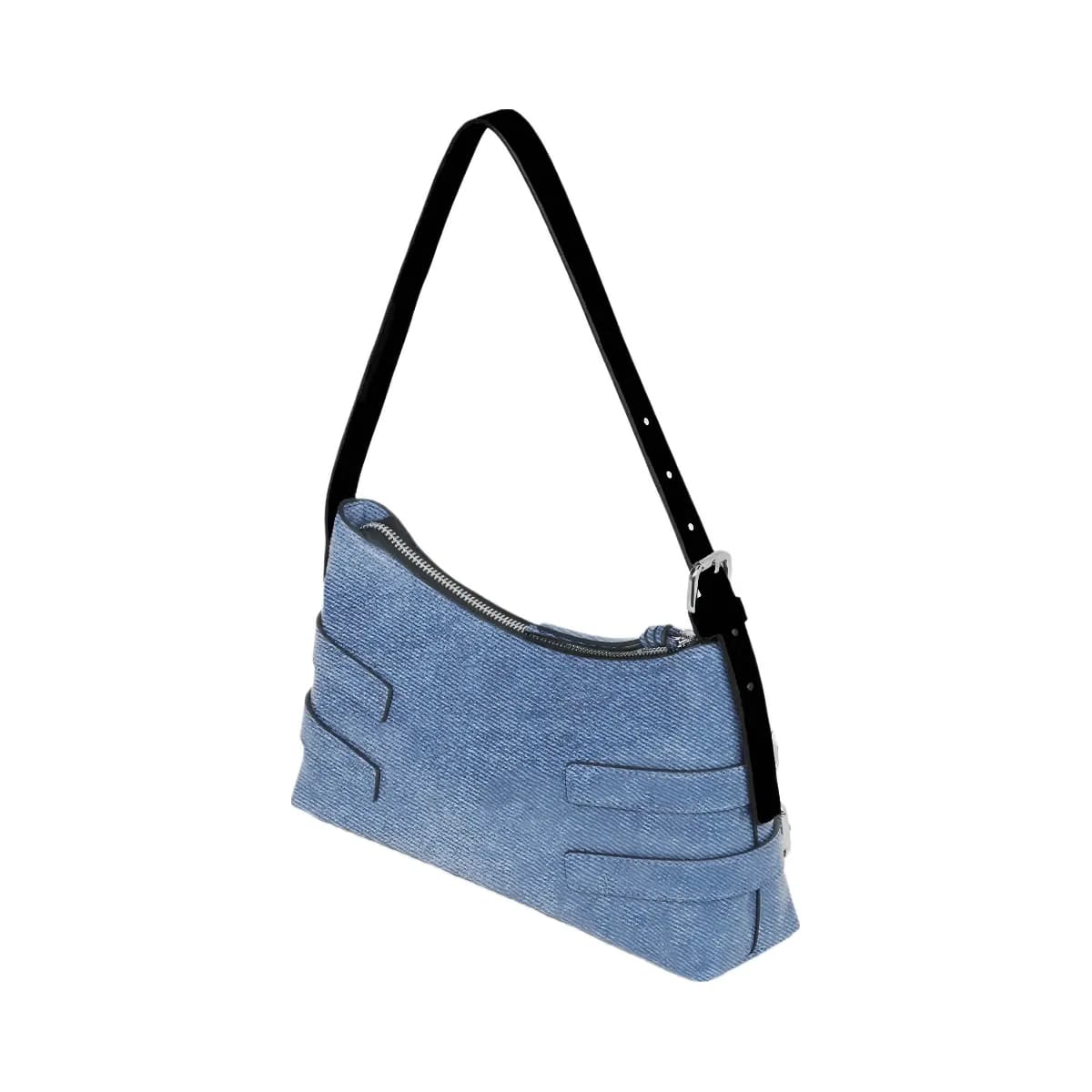 Karl Lagerfeld Denim Buckle Shoulder Bag Standard Blue Denim