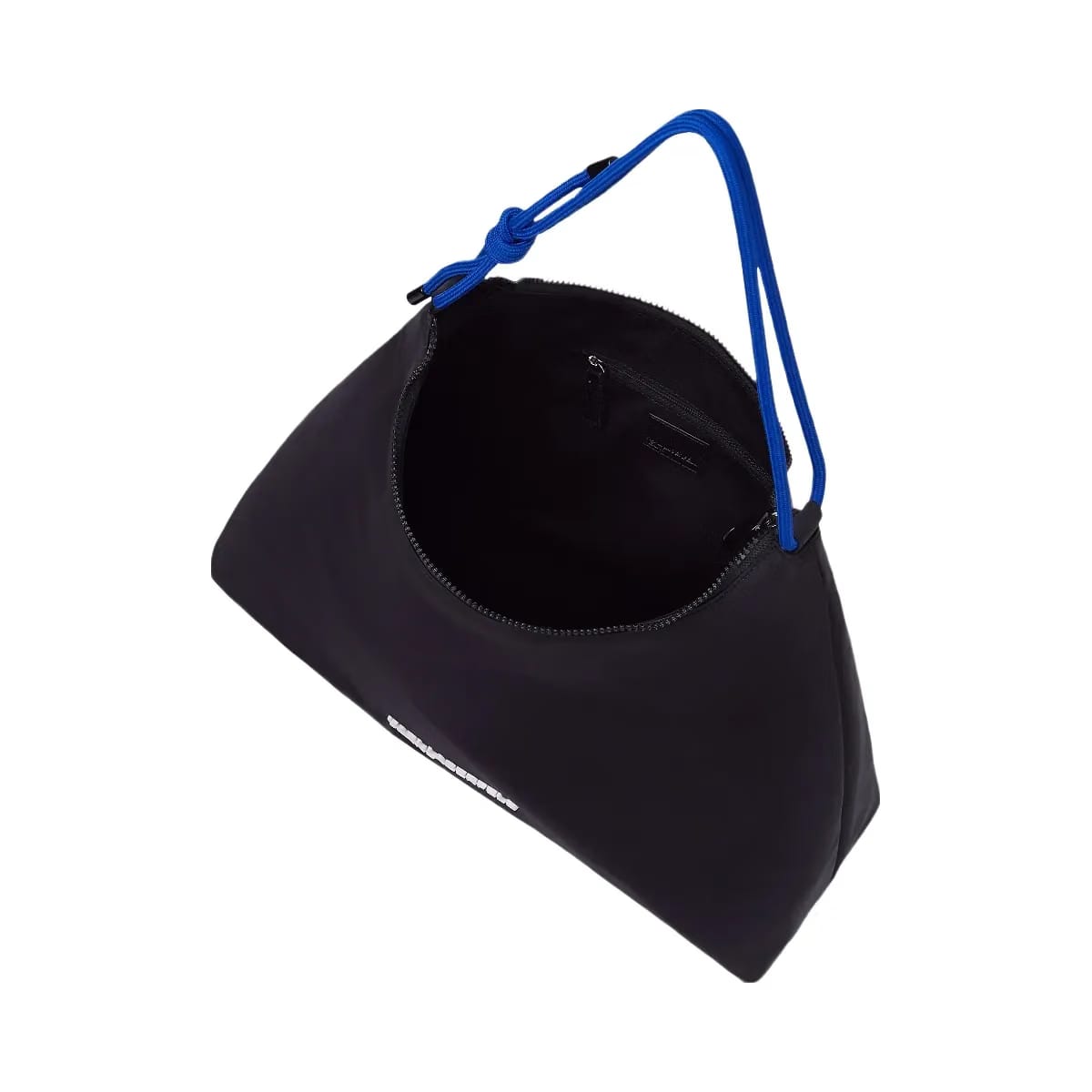Karl Lagerfeld Large Cord Nylon Shoulder Bag Black