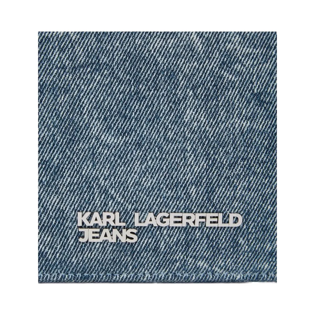 Karl Lagerfeld Denim Chain Camera Bag Washed Medium Blue