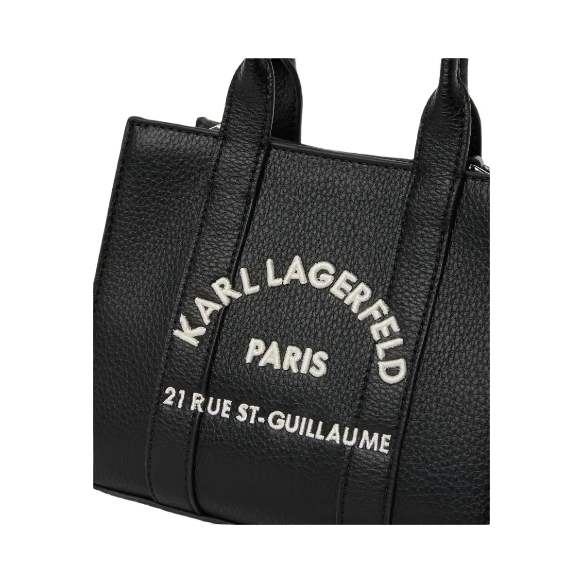 Karl Lagerfeld Rue St-Guillaume Mini Tote Bag White Black