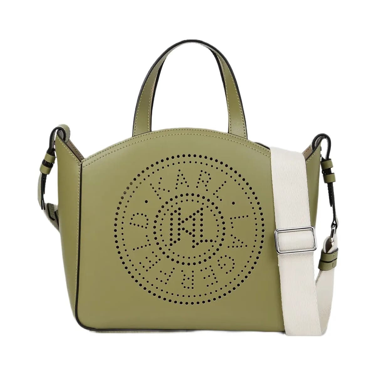Karl Lagerfeld Circle Perforated Small Tote Bag Cedar