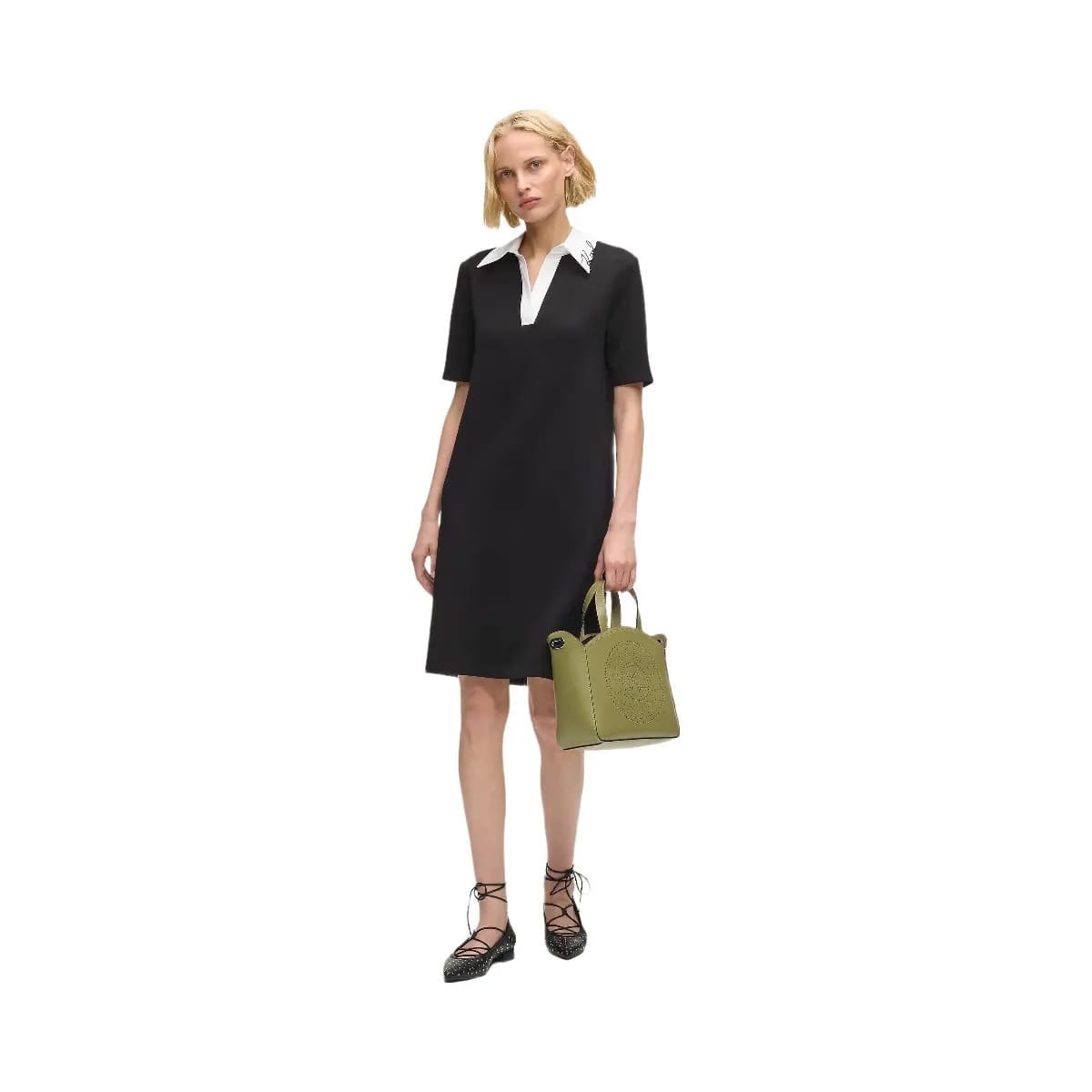 Karl Lagerfeld Circle Perforated Small Tote Bag Cedar