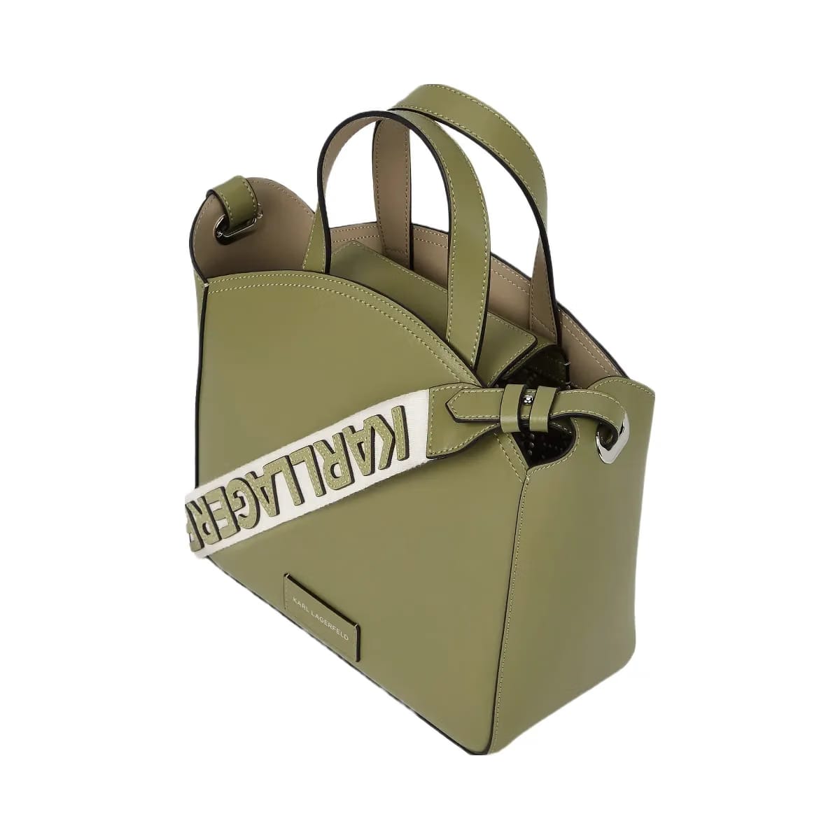 Karl Lagerfeld Circle Perforated Small Tote Bag Cedar