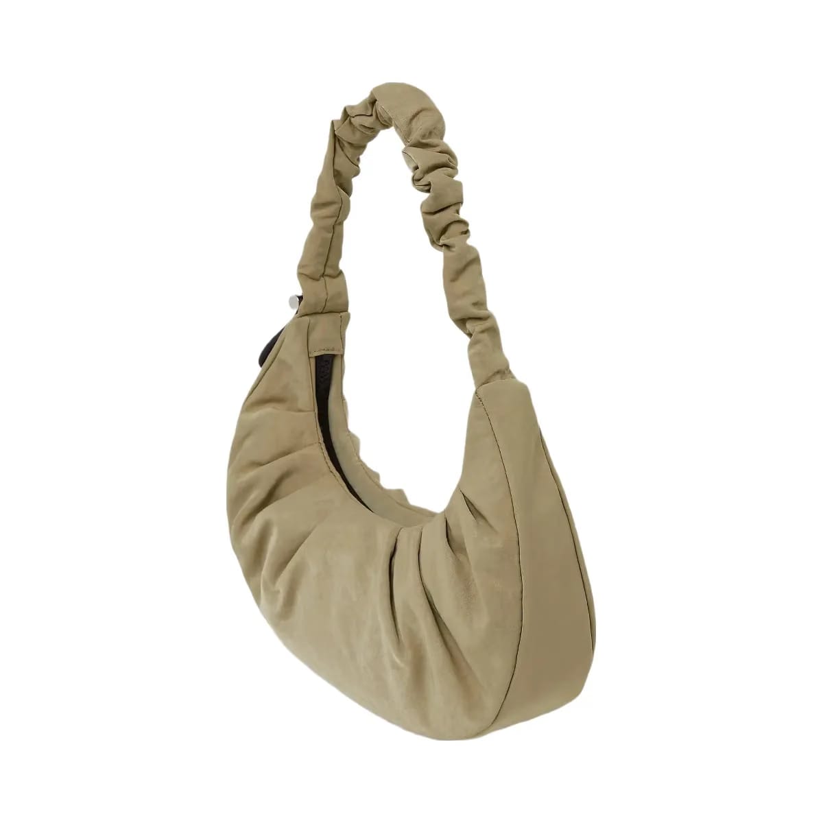 Karl Lagerfeld Gathered Small Hobo Bag Travertine