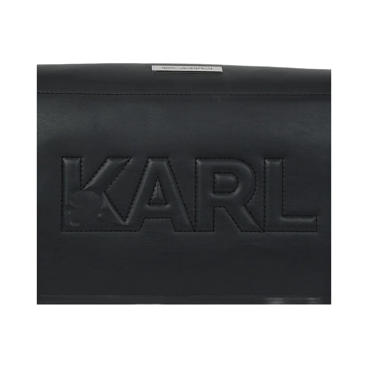 Karl Lagerfeld Ikon Smooth Cargo Shoulder Bag Black