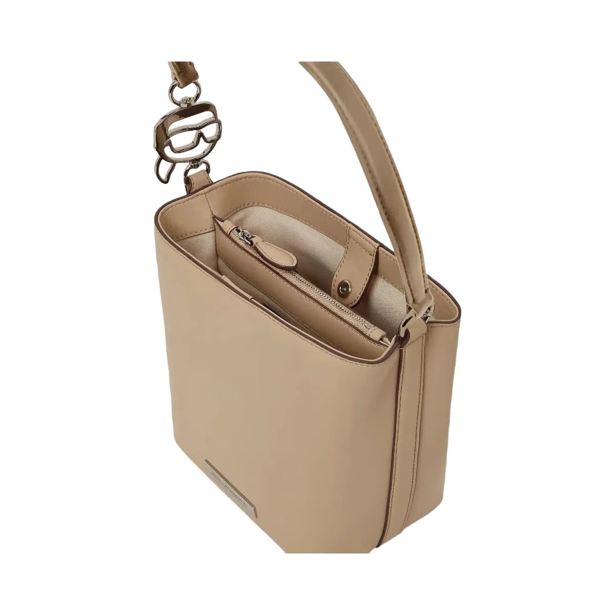Karl Lagerfeld Ikon Smooth Bucket Bag Safari