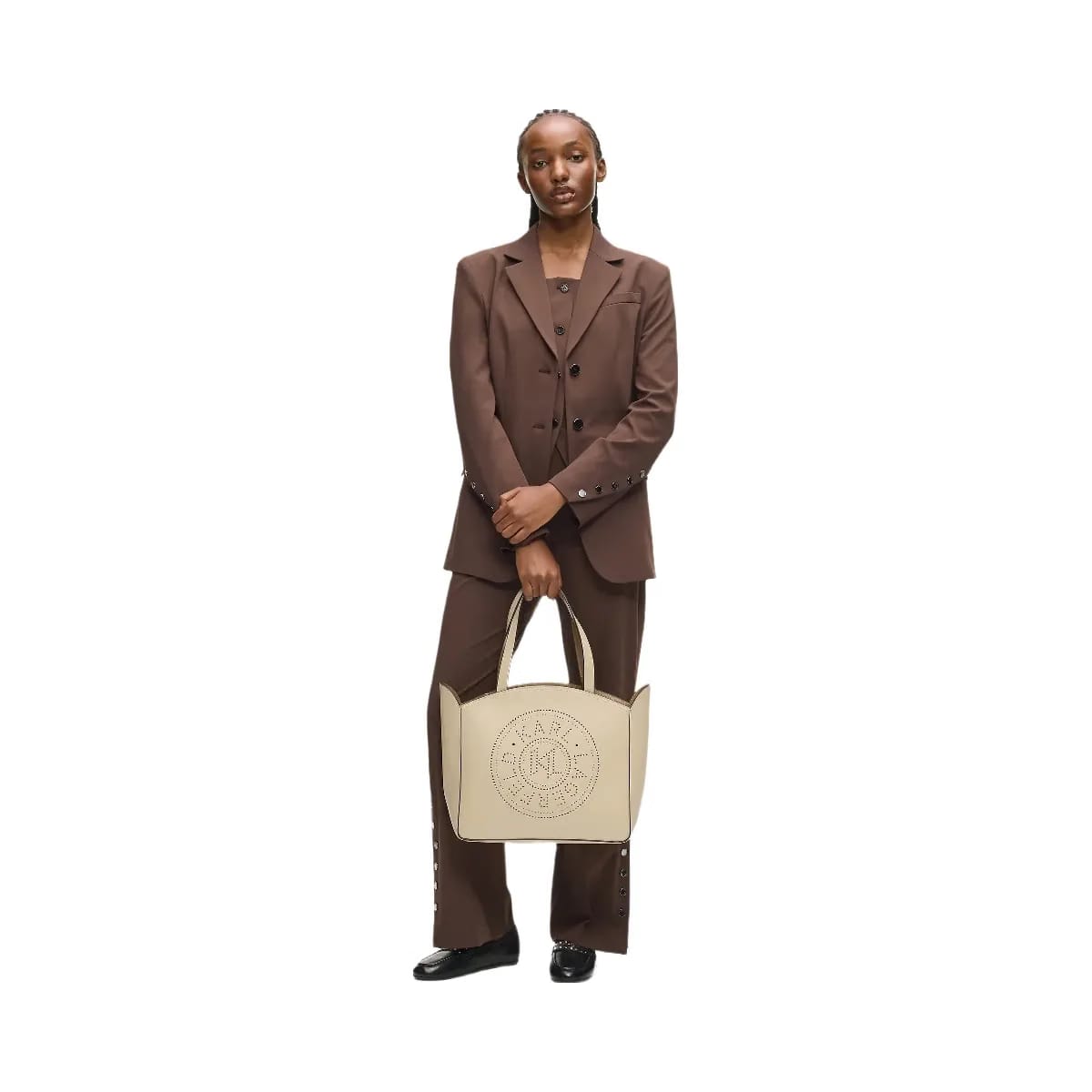 Karl Lagerfeld Circle Medium Tote Bag Safari