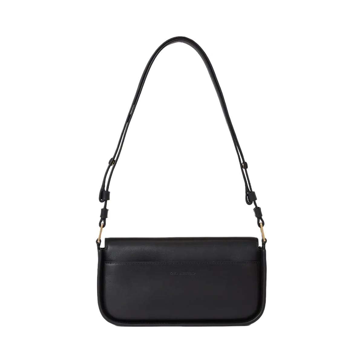Karl Lagerfeld Signature Two-Way Crossbody Bag Black Vibration Gold