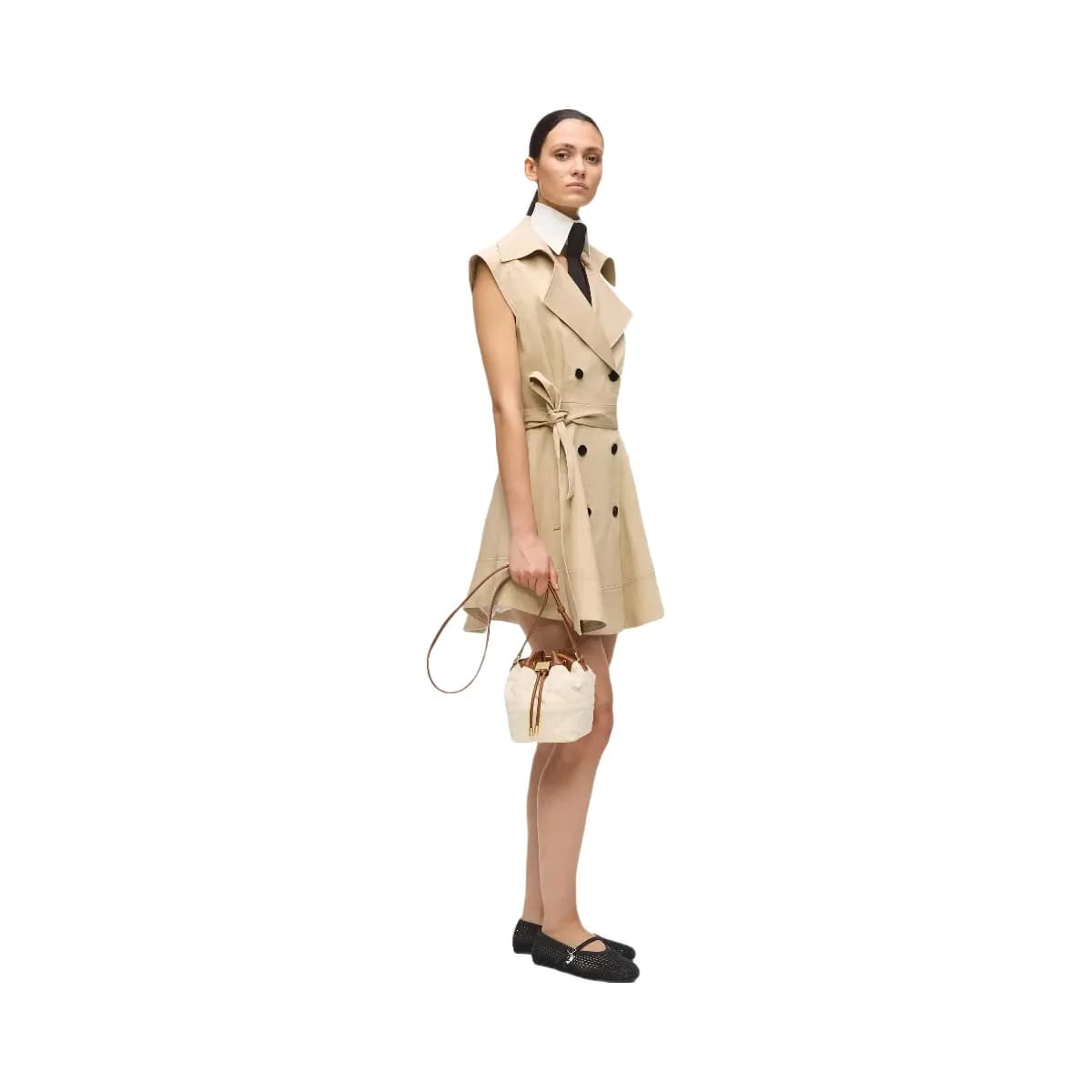 Karl Lagerfeld Kl X Amber Valletta Kuilt Canvas Bucket Bag Natural