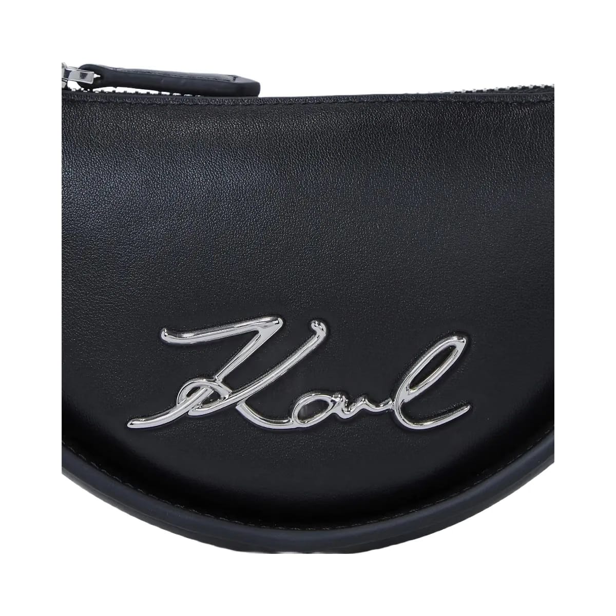 Karl Lagerfeld Signature Nano Round Bag Black Nickel