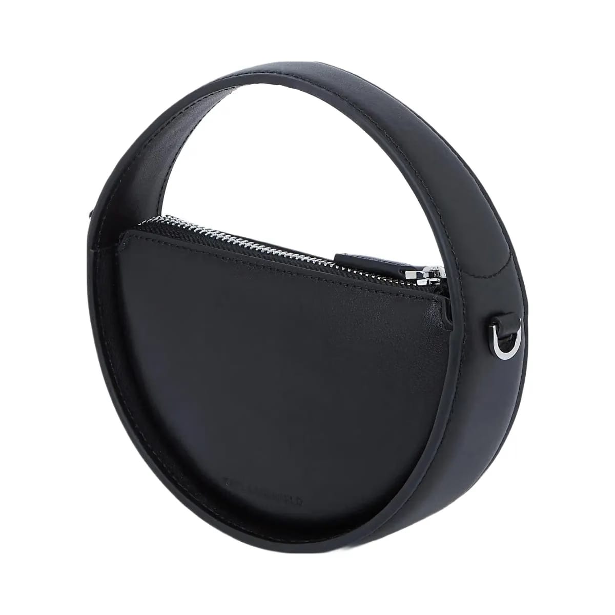 Karl Lagerfeld Signature Nano Round Bag Black Nickel