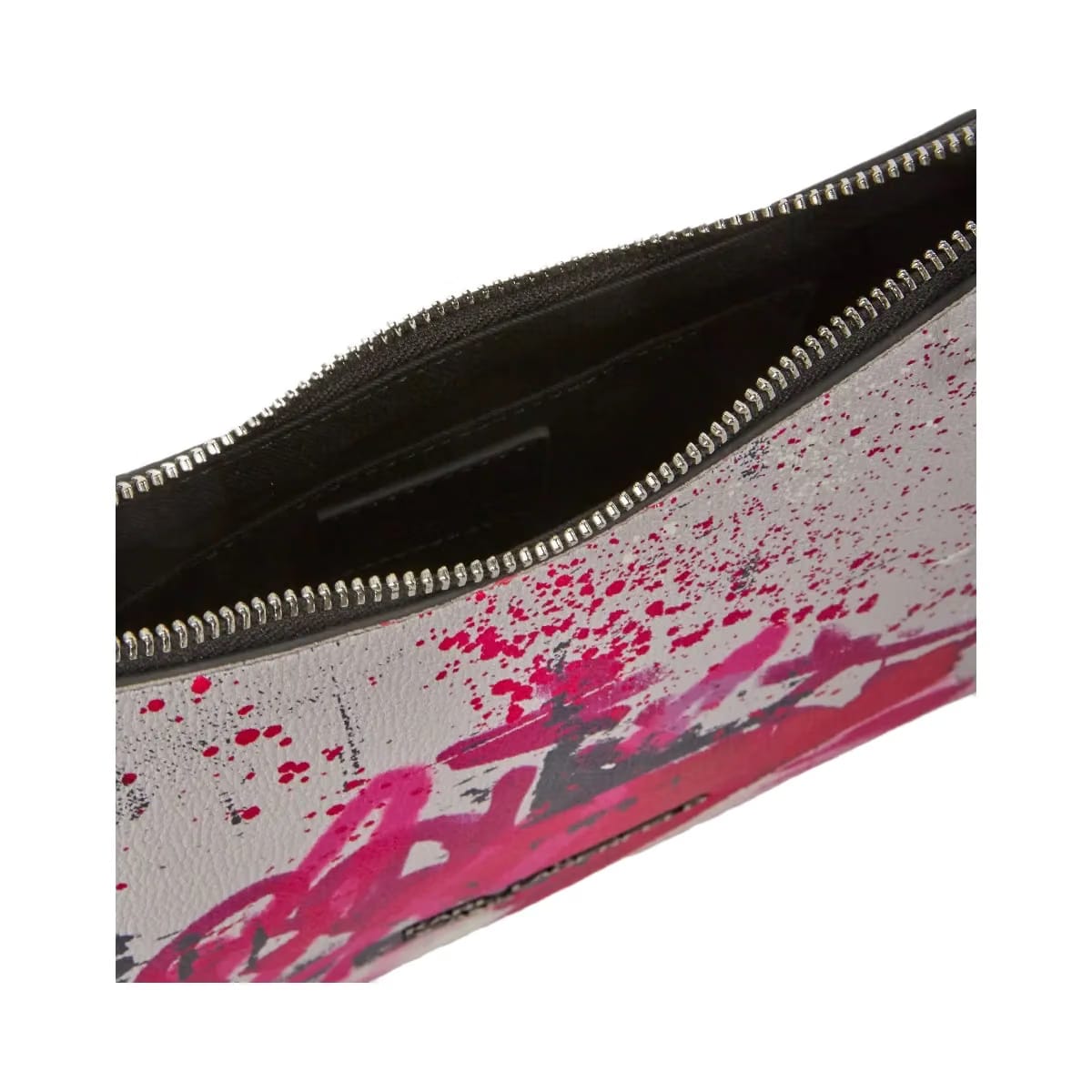Karl Lagerfeld Graffiti Print Shoulder Bag Painters Print Pink All Over Print