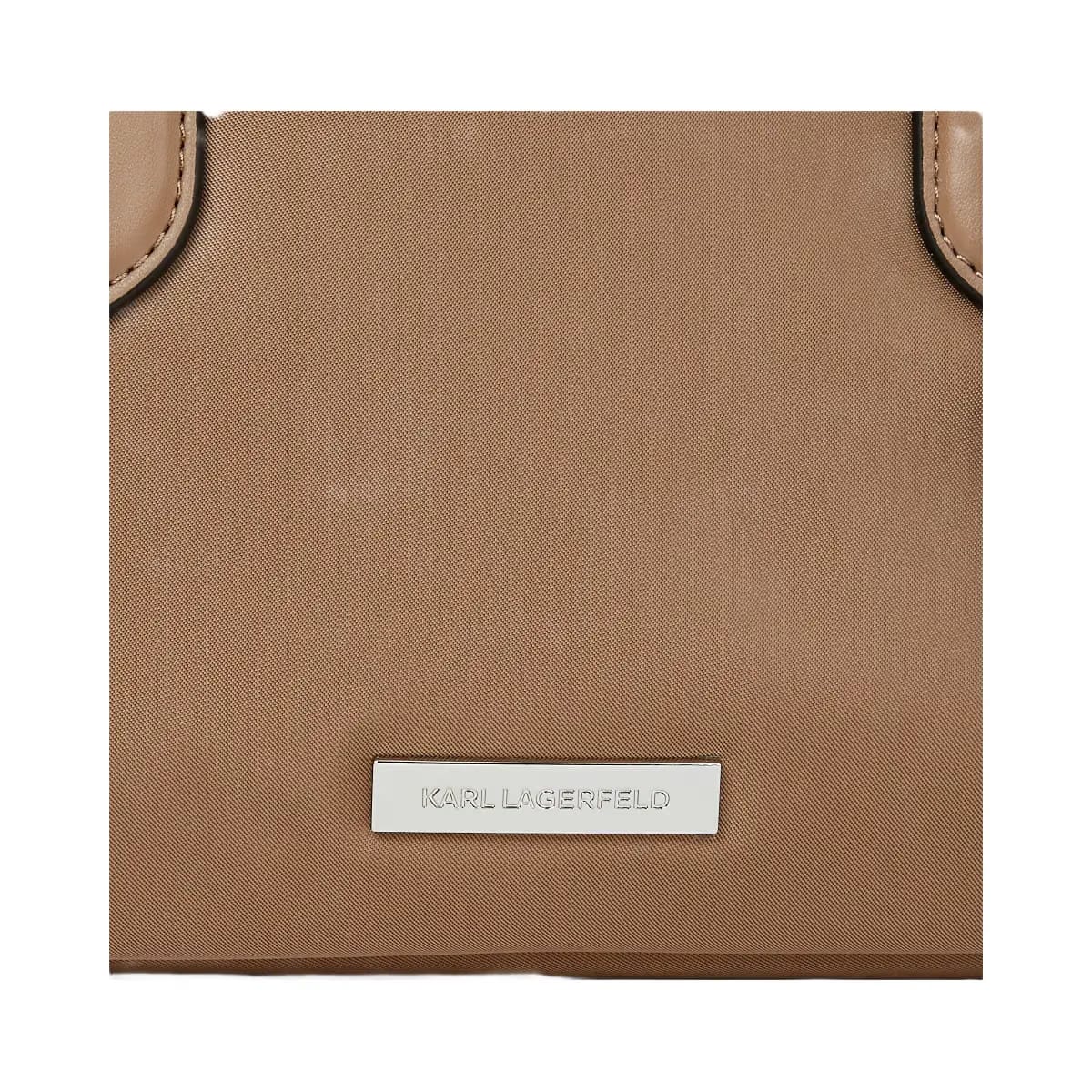 Karl Lagerfeld Ikon Nylon Bowling Bag Mushroom Brown