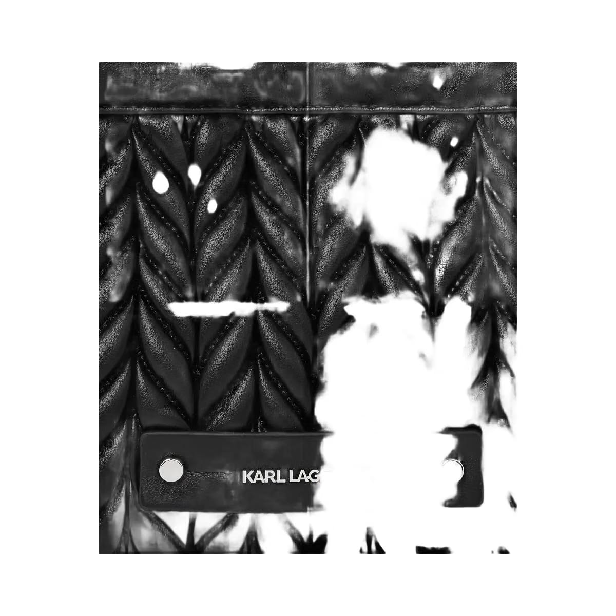 Karl Lagerfeld Weave Chain Crossbody Bag Black Nickel