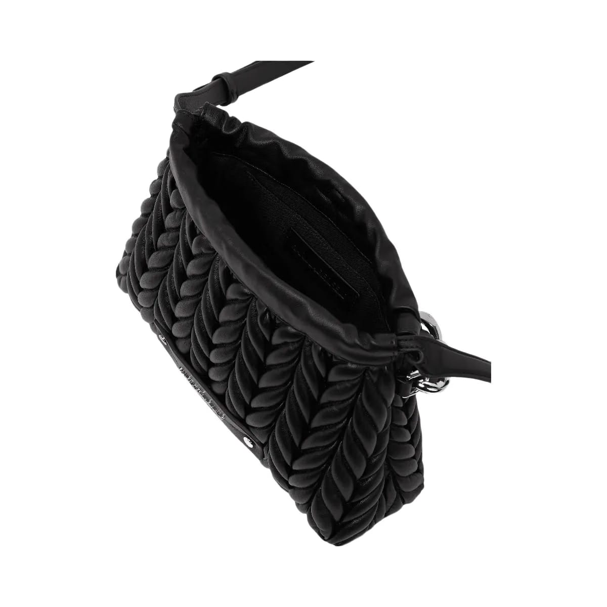 Karl Lagerfeld Weave Chain Crossbody Bag Black Nickel