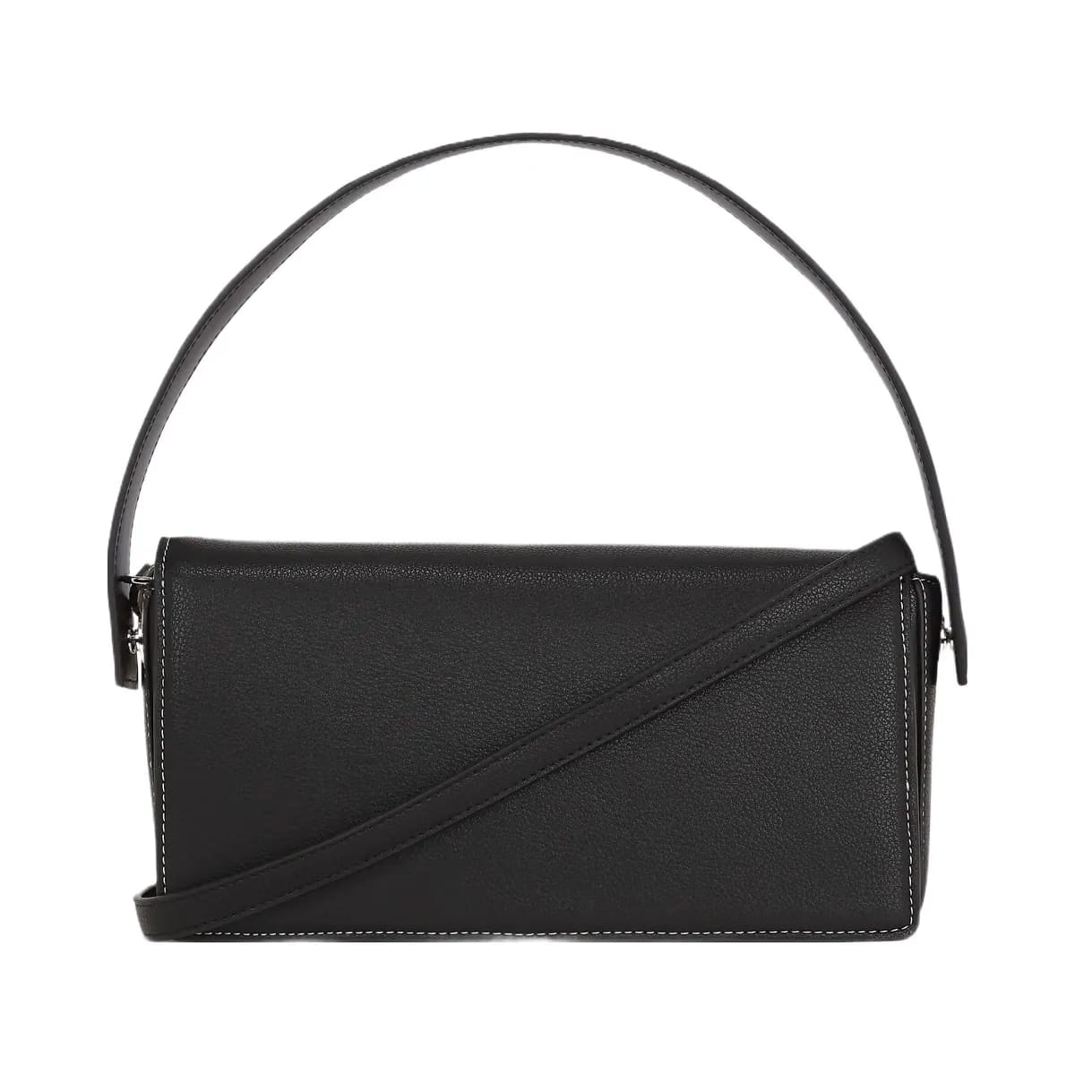 Karl Lagerfeld Metal Logo Top Handle Bag Black