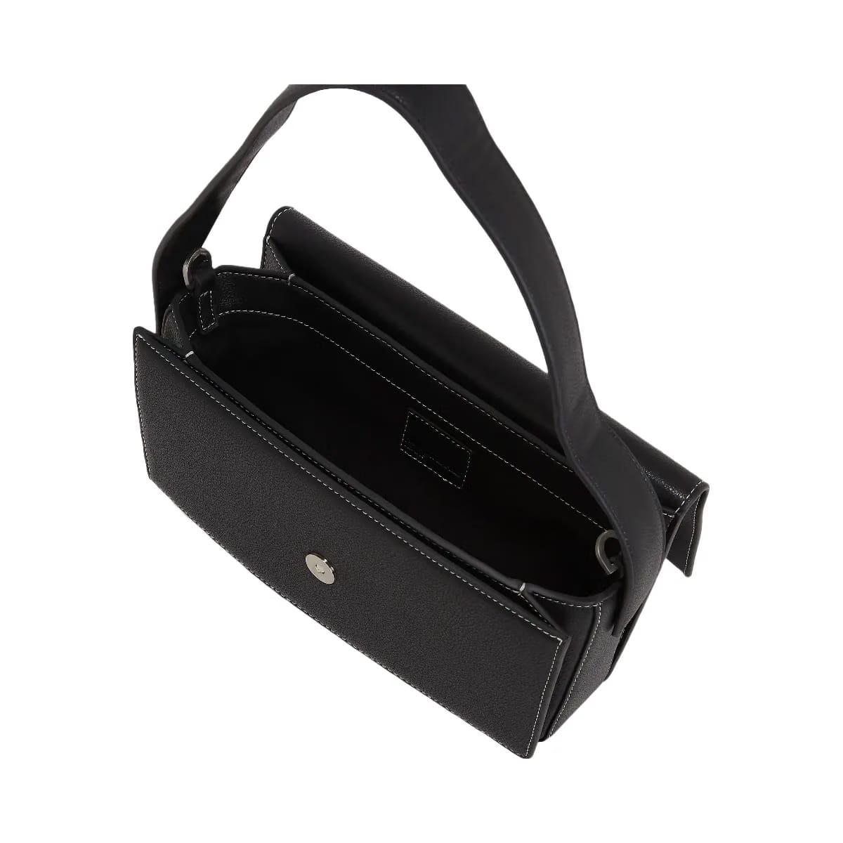 Karl Lagerfeld Metal Logo Top Handle Bag Black