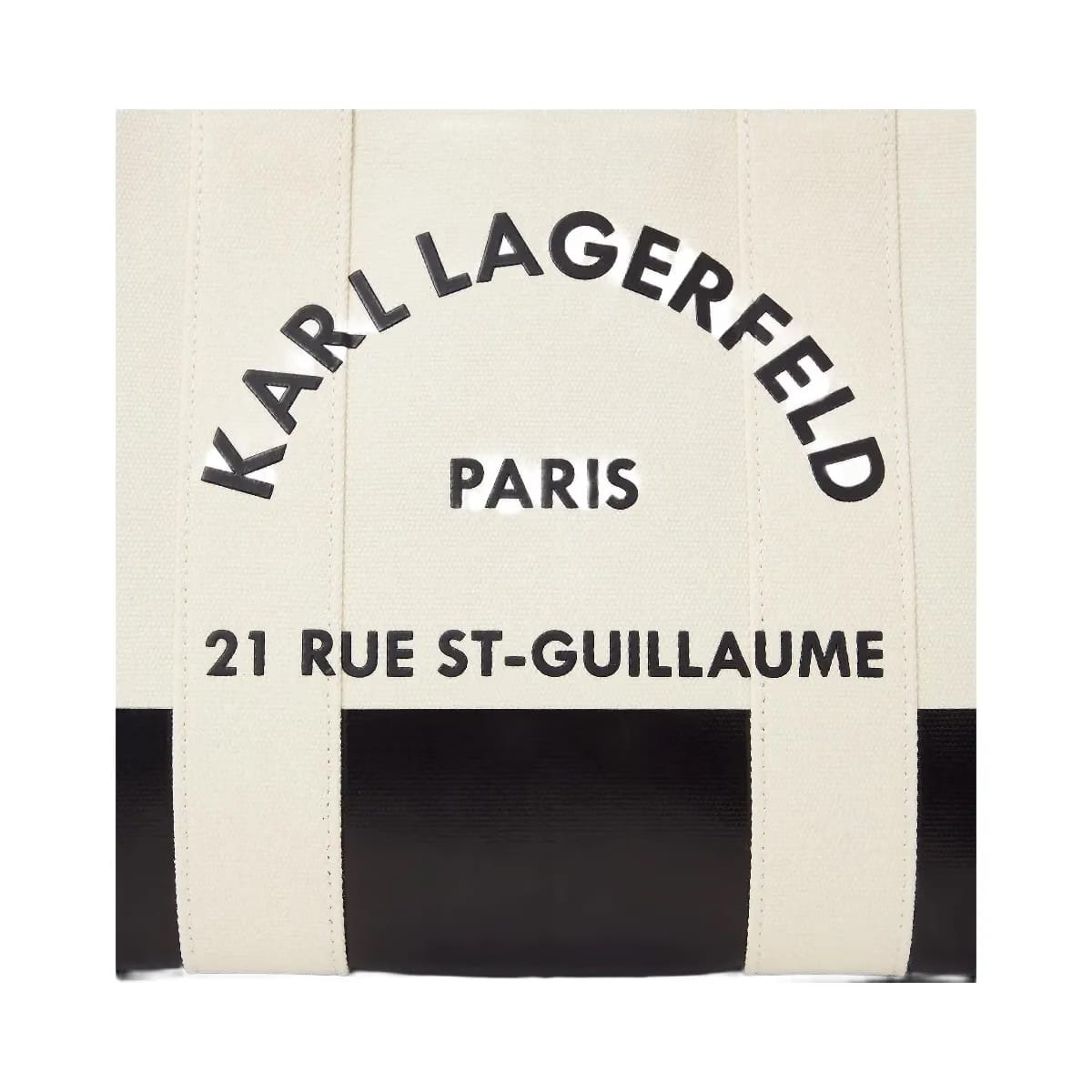 Karl Lagerfeld Rue St-Guillaume Medium Tote Bag White Black