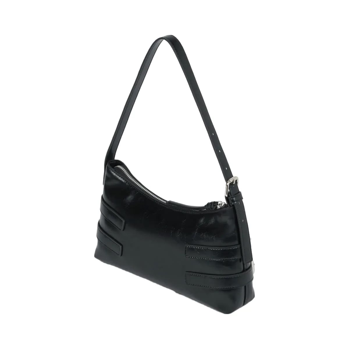 Karl Lagerfeld Buckle Shoulder Bag Black