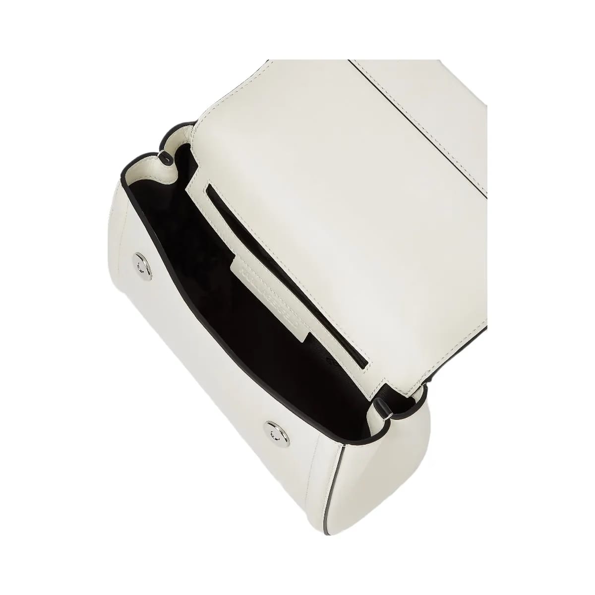 Karl Lagerfeld Autograph Small Top Handle Bag Off White