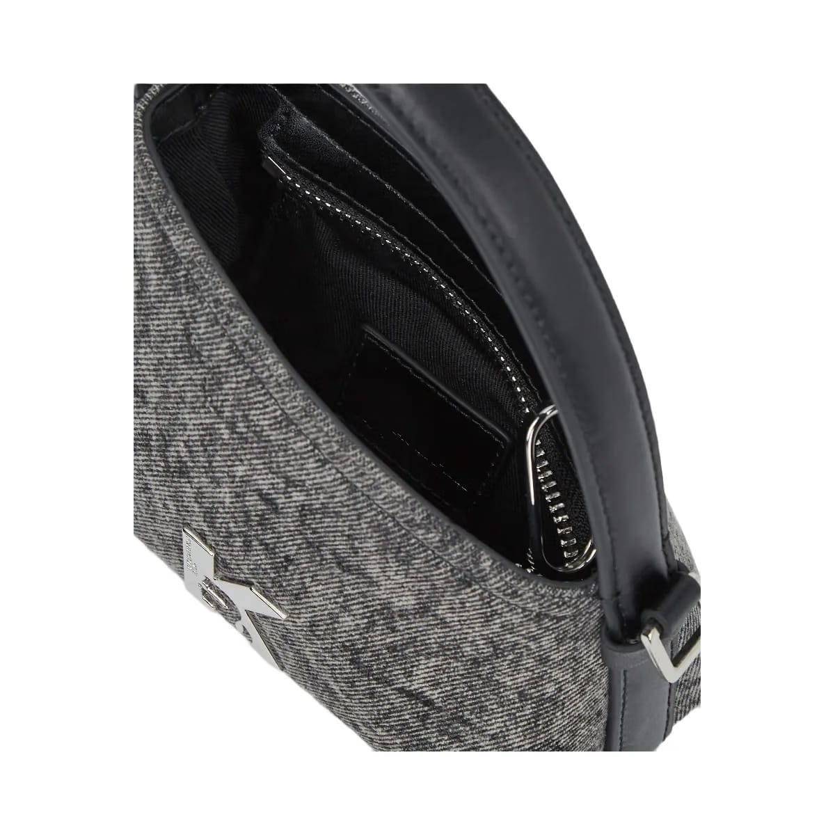 Karl Lagerfeld Geo Mini Denim Crossbody Bag Washed Black
