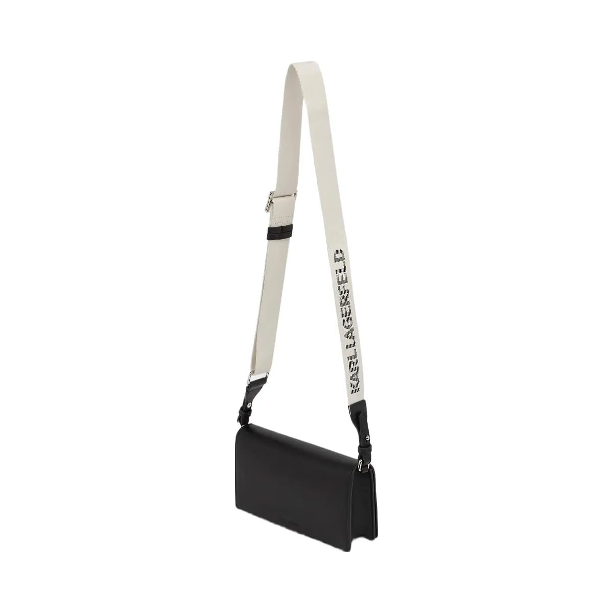 Karl Lagerfeld Circle Mini Crossbody Bag Black Nickel