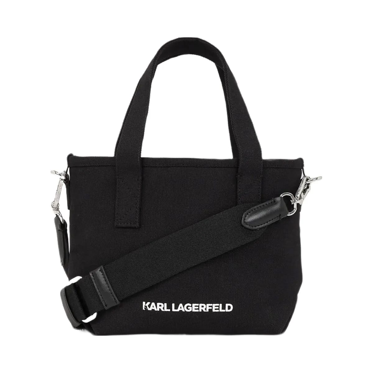 Karl Lagerfeld Ikon Small Rhinestone Shopper Black