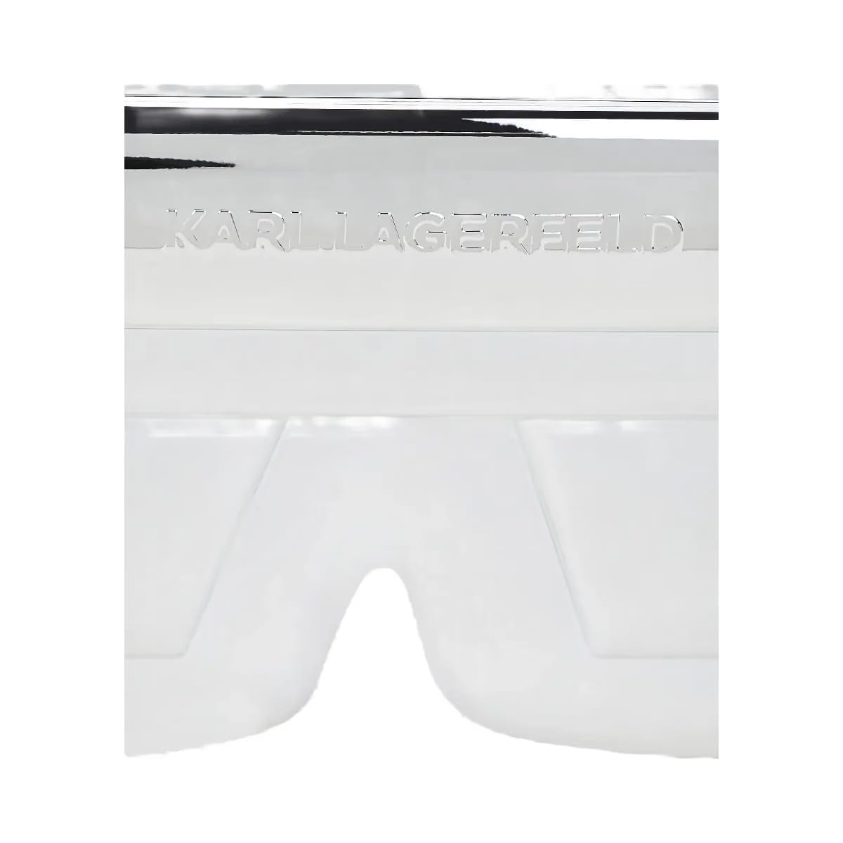 Karl Lagerfeld Ikon K Resin Clutch Silver Metal