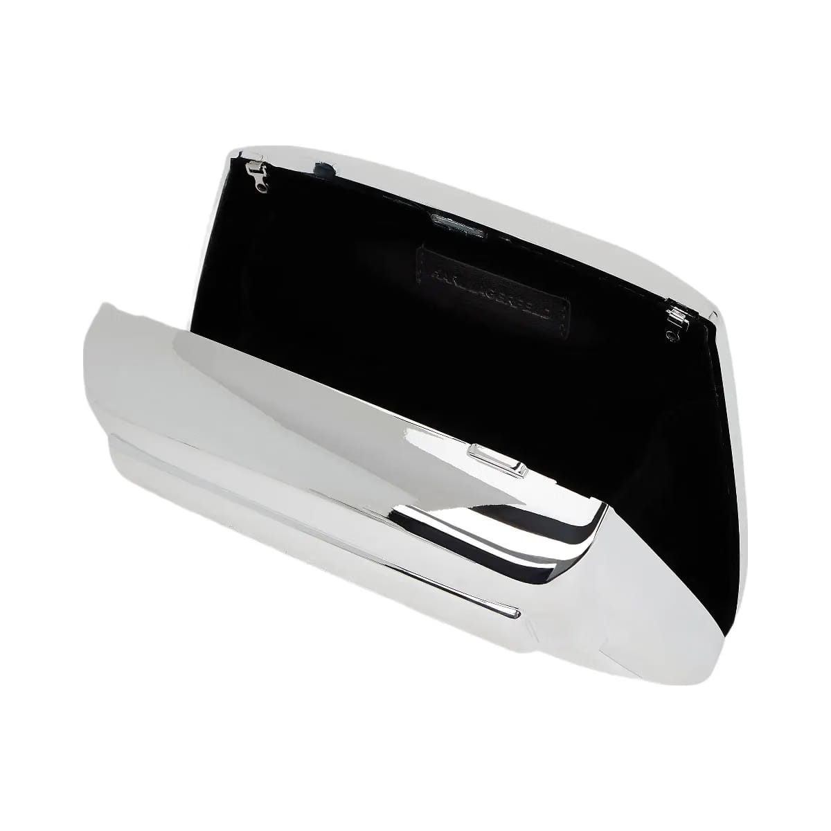 Karl Lagerfeld Ikon K Resin Clutch Silver Metal