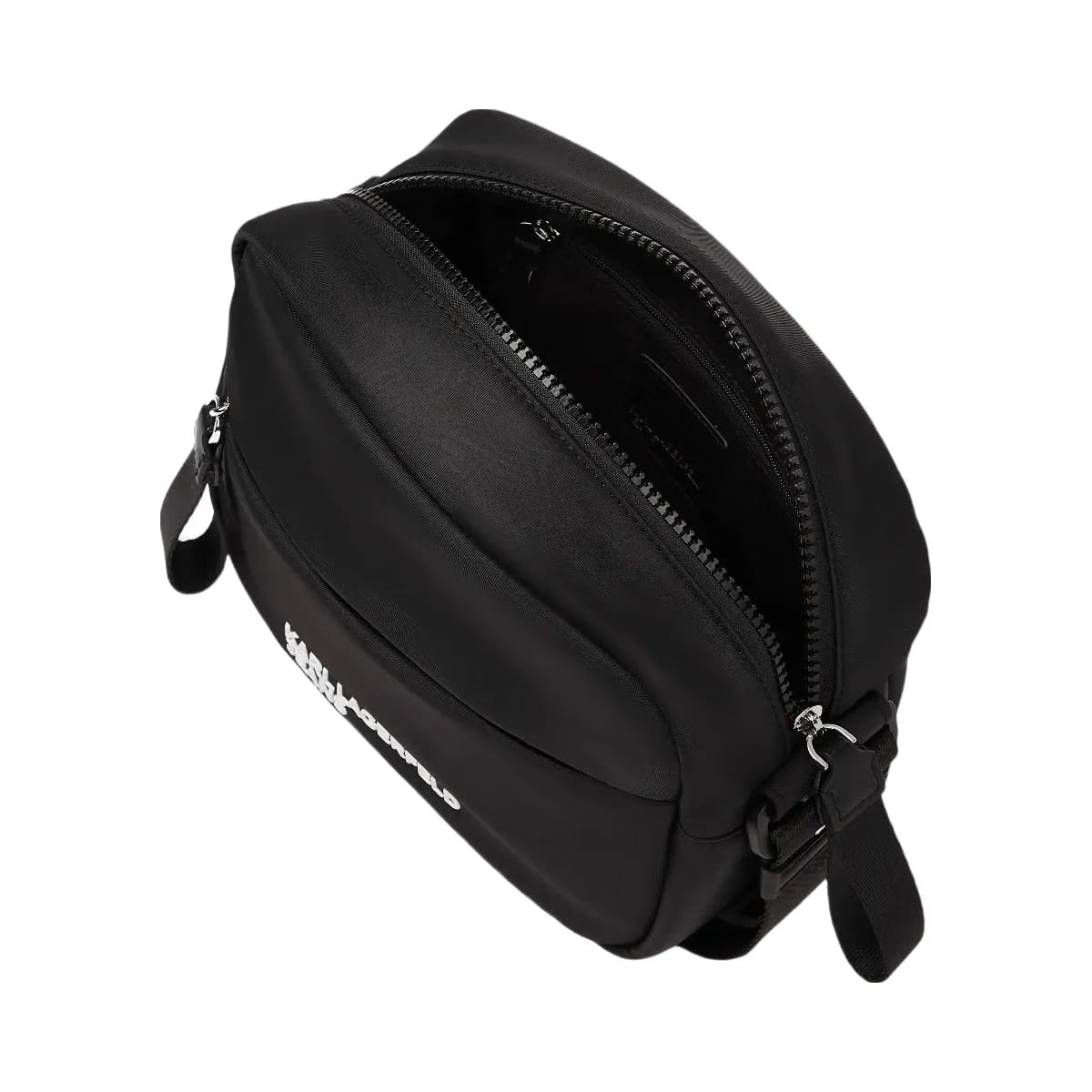 Karl Lagerfeld Logo Nylon Crossbody Bag Black