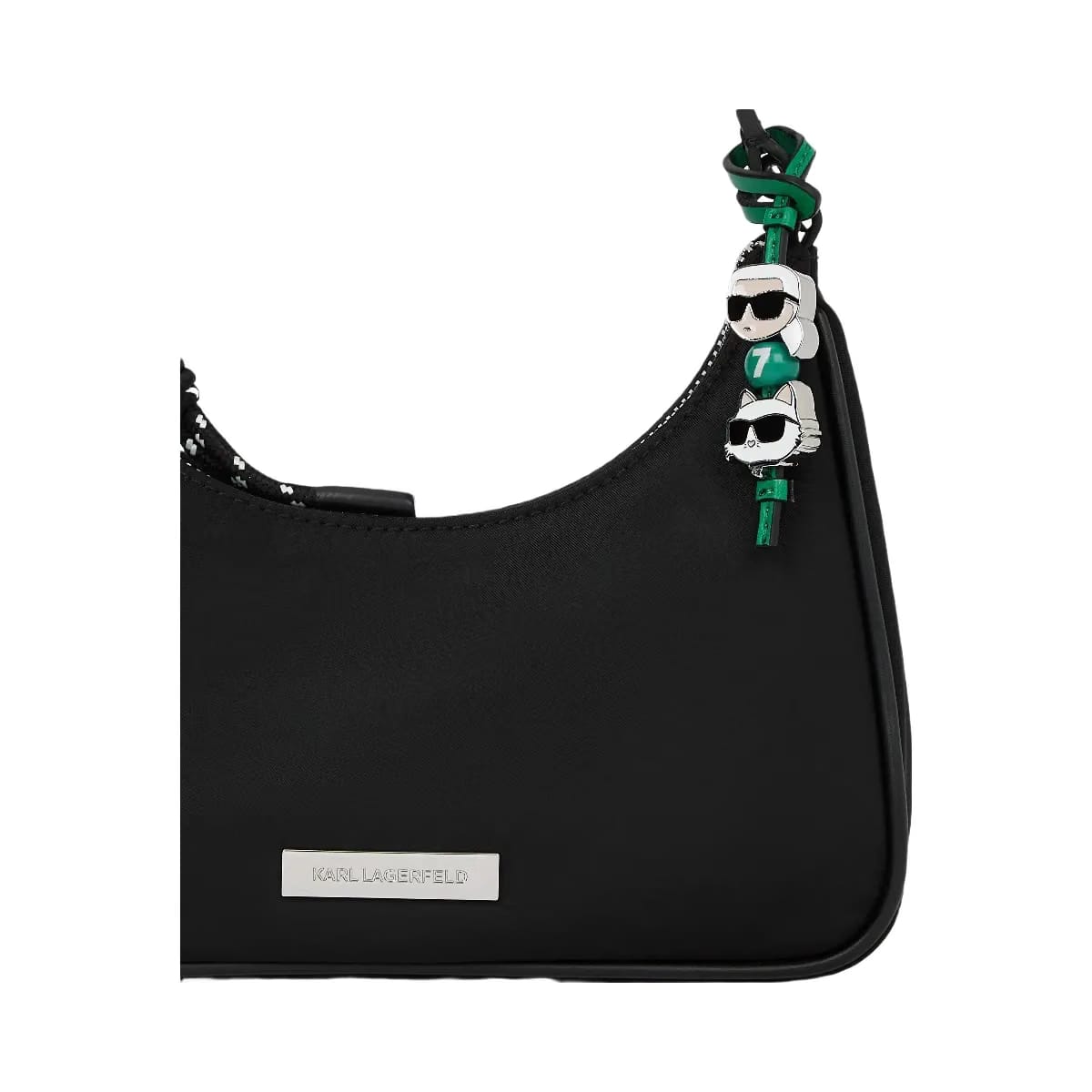 Karl Lagerfeld Ikon Nylon Mini Shoulder Bag Black