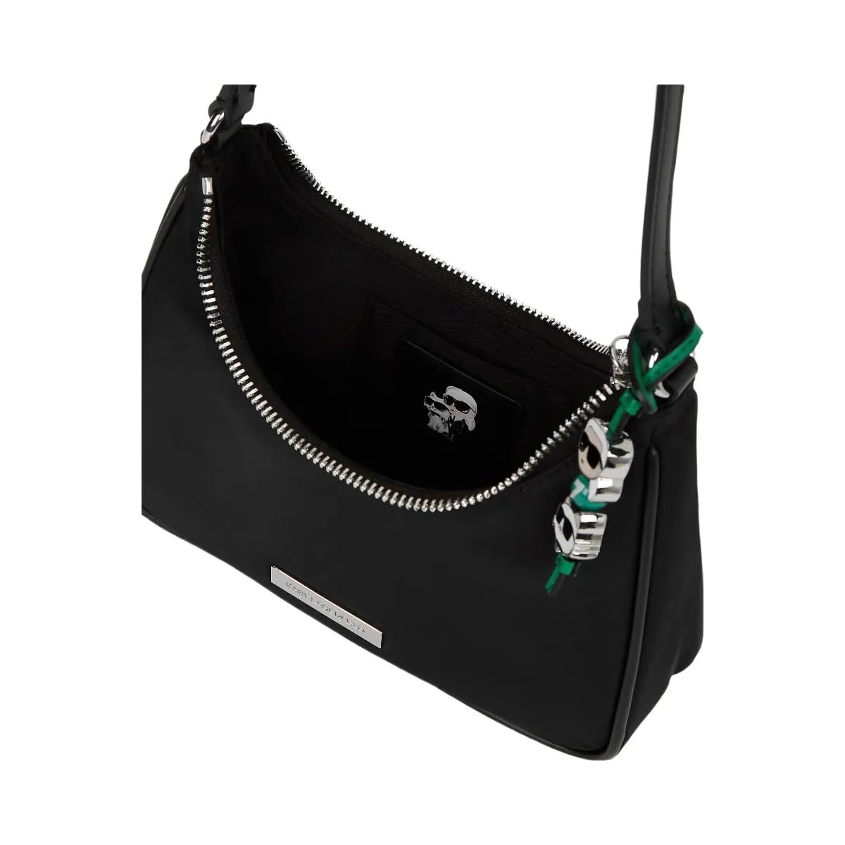 Karl Lagerfeld Ikon Nylon Mini Shoulder Bag Black