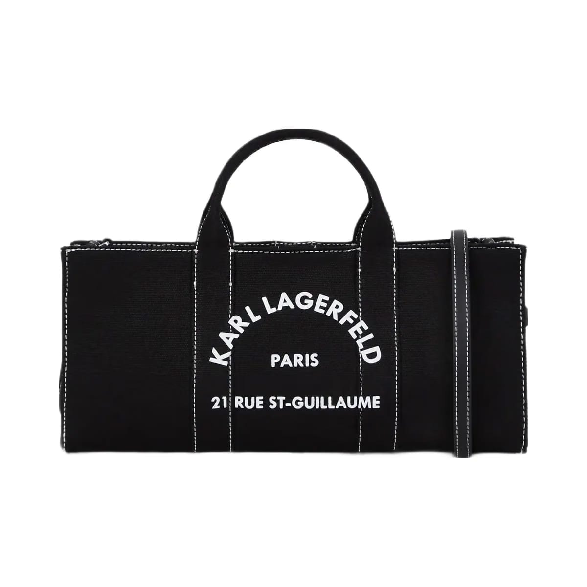 Karl Lagerfeld Rue St-Guillaume Elongated Tote Bag Black