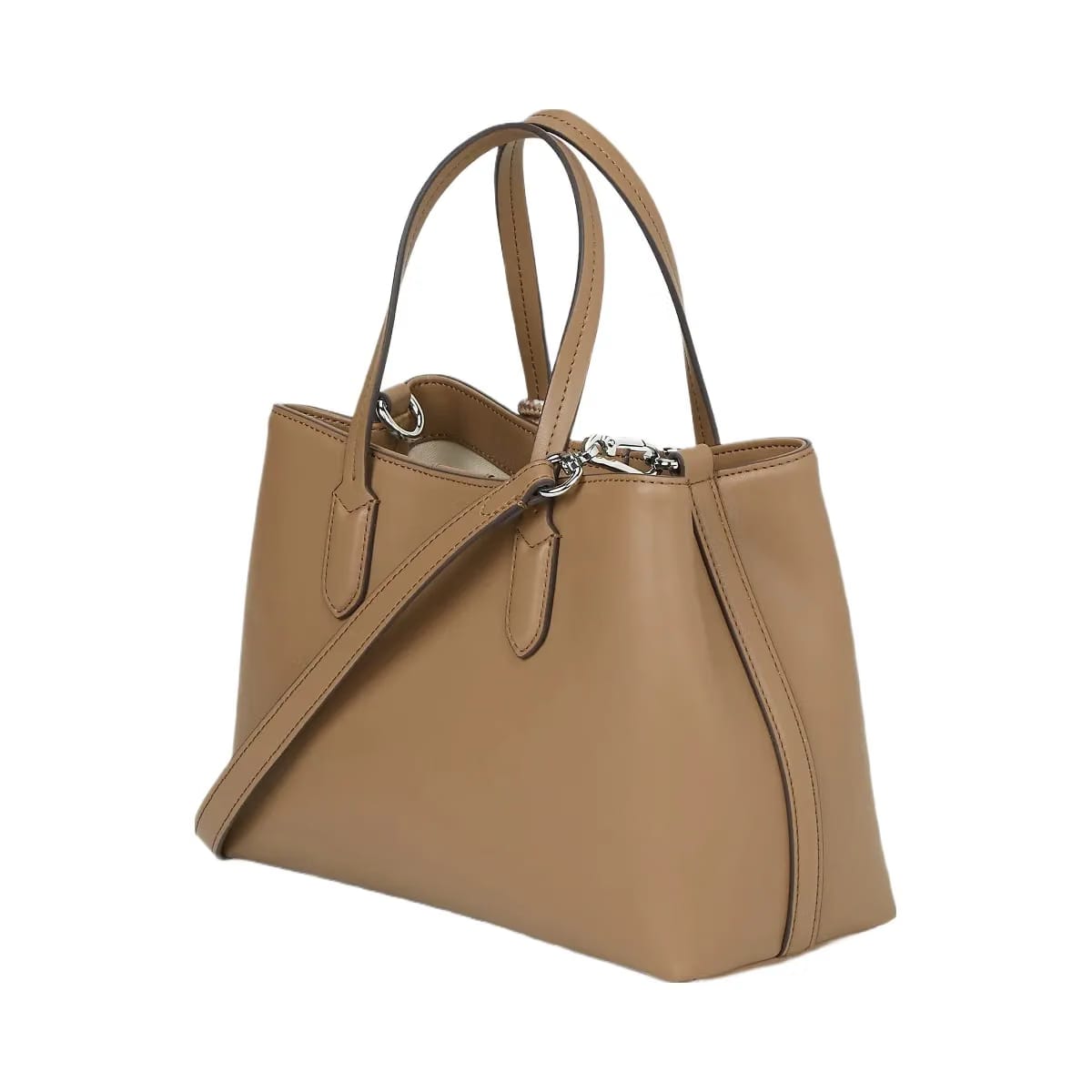 Karl Lagerfeld Ikon Smooth Small Tote Bag Mushroom Brown