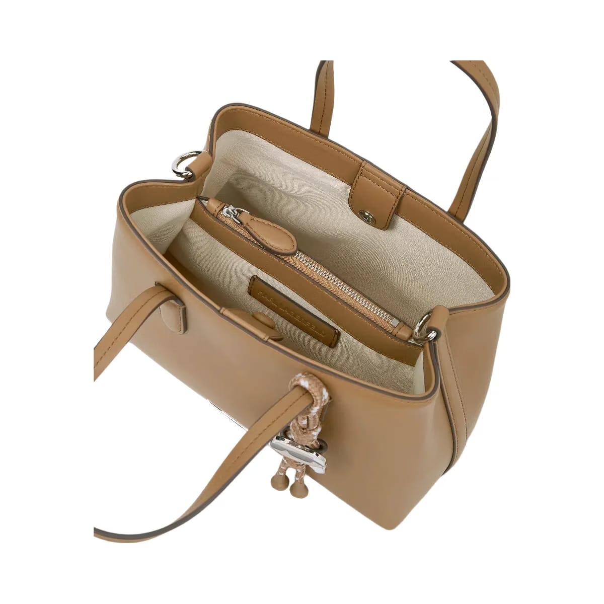 Karl Lagerfeld Ikon Smooth Small Tote Bag Mushroom Brown