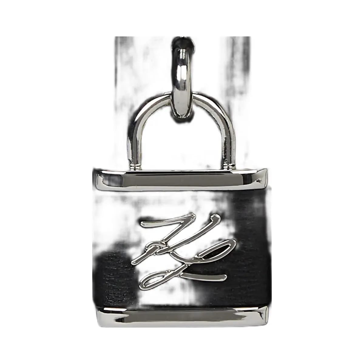 Karl Lagerfeld Autograph Padlock Trunk Bag Black Nickel