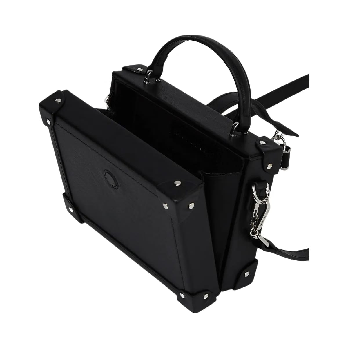 Karl Lagerfeld Autograph Padlock Trunk Bag Black Nickel