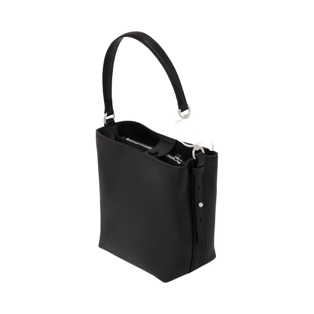 Karl Lagerfeld Ikon Smooth Bucket Bag Black