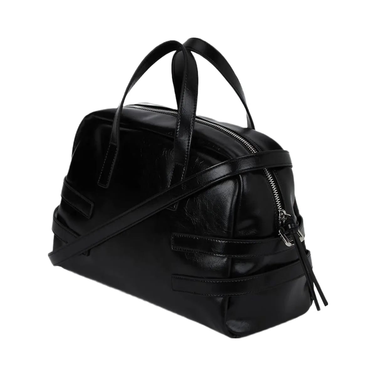 Karl Lagerfeld Buckle Bowling Bag Black