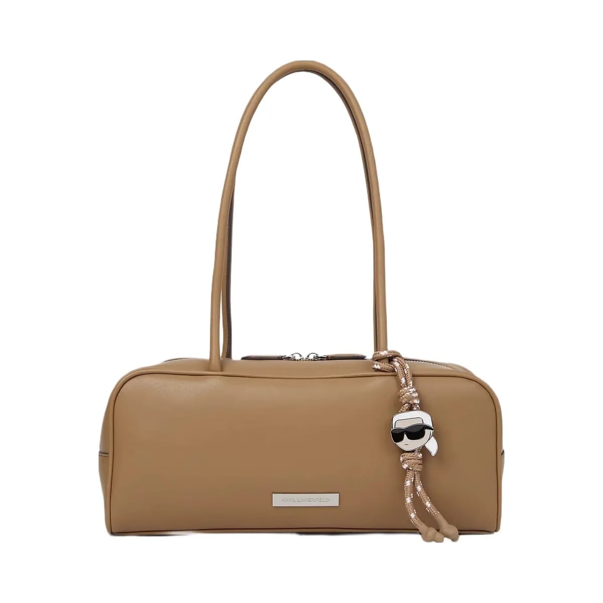 Karl Lagerfeld Ikon Smooth Rectangular Bag Mushroom Brown