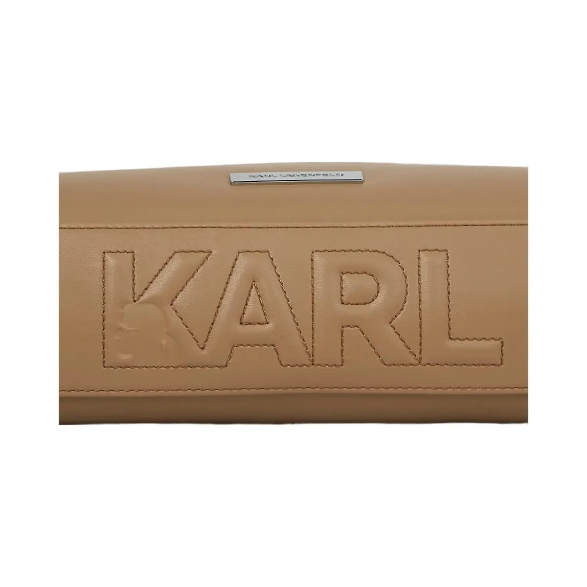 Karl Lagerfeld Ikon Smooth Rectangular Bag Mushroom Brown