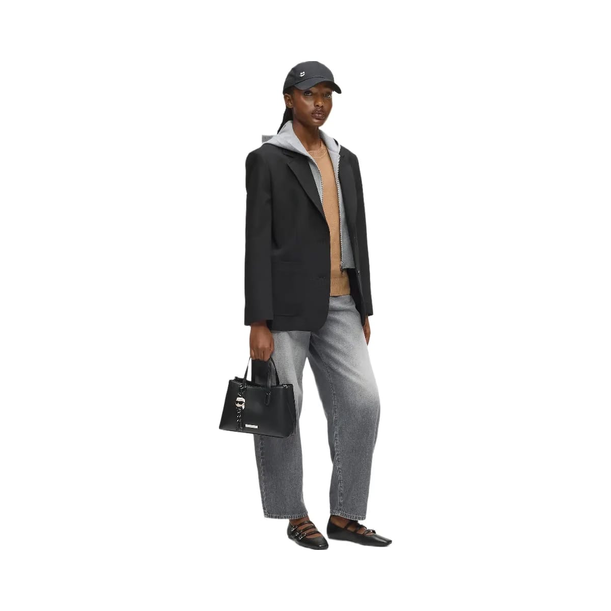 Karl Lagerfeld Ikon Smooth Small Tote Bag Black